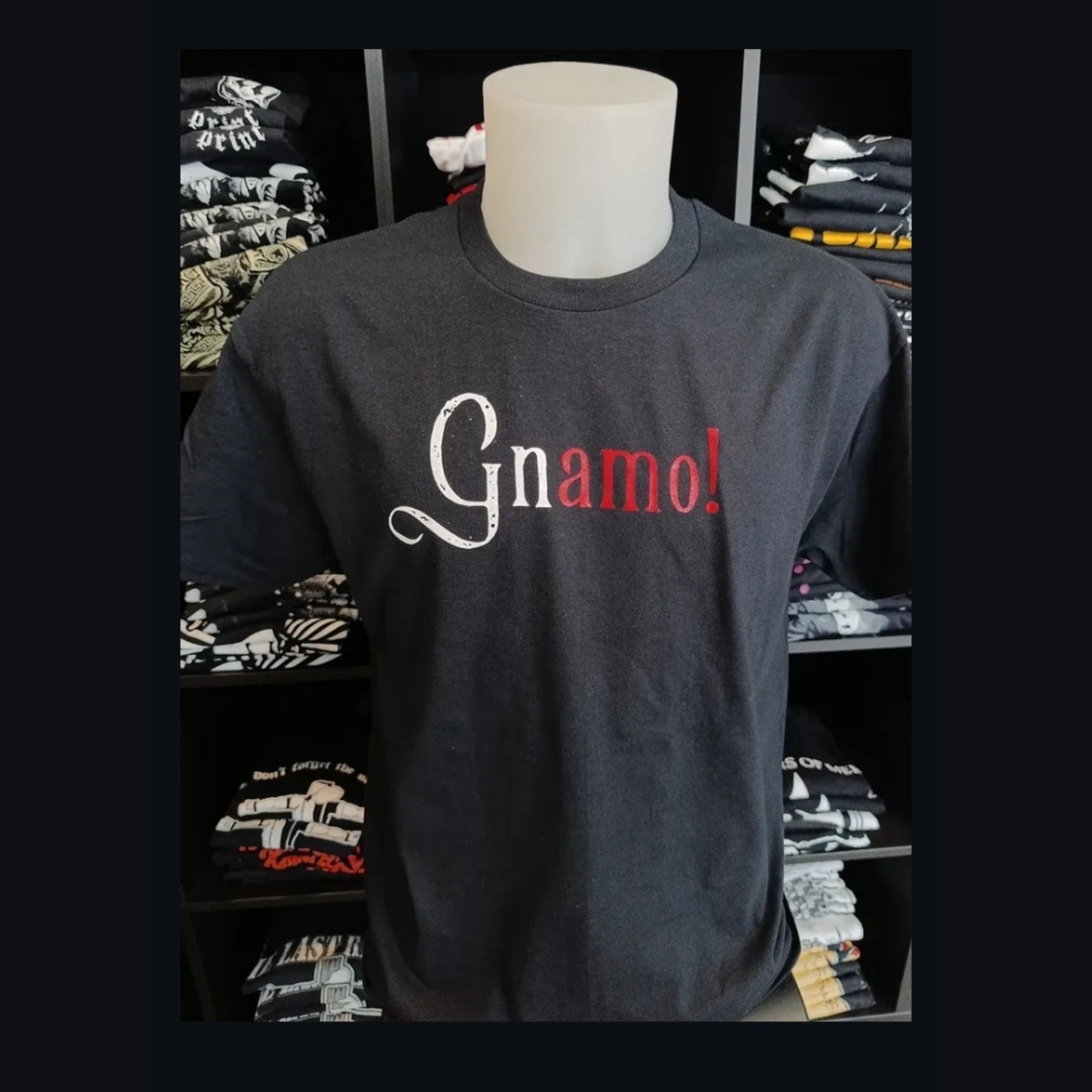 T-shirt Gnamo! Cotone Nera L